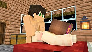 My Crush Invited Me Over for Intense After-School Minecraft Doggystyle Animation