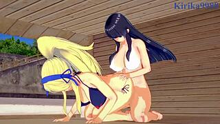 Ikaruga and Katsuragi bunny girls in intense futanari hentai sex