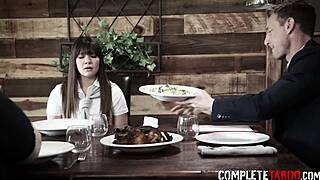 Teen joins group threesome