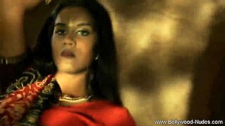 The eastern indian dancer, a brunette milf, performs a solo dance and gets exposed