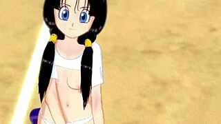 Videl quer agradecer ensinando voar Dragon Ball Z anime hentai 😊