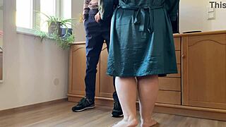 Dear Stepmother-In-Law Strips Panties to Pee in Bucket Beside Shocked Son-In-Law.