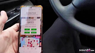 German scout picks petite redhead Lizzy Rose for rough casting sex