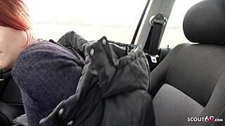 German scout picks petite redhead Lizzy Rose for rough casting sex