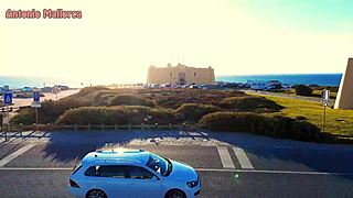 hot white bubble butt portuguese gets picked up at beach for rough quickie