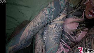 Alternative couple engages in pov anal sex, rough fuck, and ass to mouth action