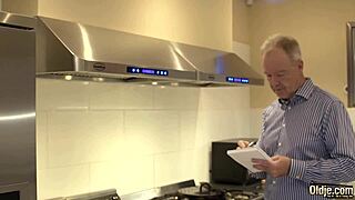 Blonde HOT SEX with Old Bald GUY