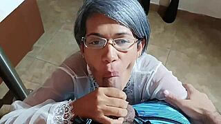 I screw my stepson hard in the kitchen.