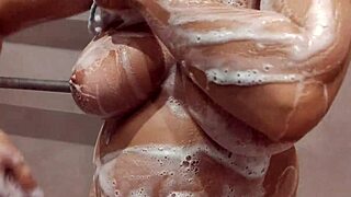 Yo stepbro, see my big tits in the shower? Let me jerk you off! 💦