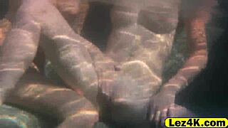 Hey, wanna watch gorgeous lesbians making out and fingering underwater in the pool? So hot!