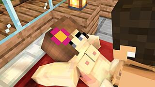 My Crush Invited Me Over for Intense After-School Minecraft Doggystyle Animation