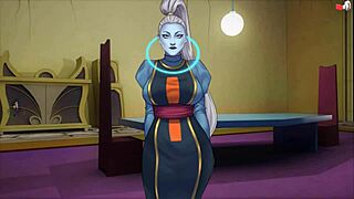 In dragon ball divine adventure part 43, the goddess performs a tit job.