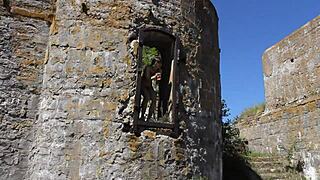 Nude shooting at abandoned military base, totleben island 4