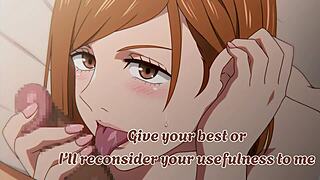 Hey, Nobara blackmails you into harsh femdom submission with CBT humiliation!