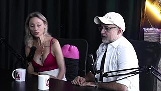 Aline Fischborn and Flávio Paiva Discuss Viagra in Sheer Red Lingerie.