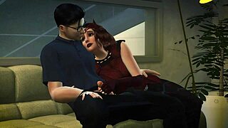 mystique in 3d hentai preview with black anime sex