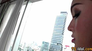 just saw this cute ladyboy stroking solo, totally mesmerizing to watch