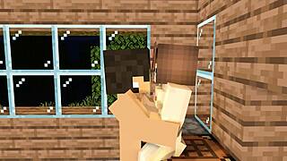 My Crush Invited Me Over for Intense After-School Minecraft Doggystyle Animation