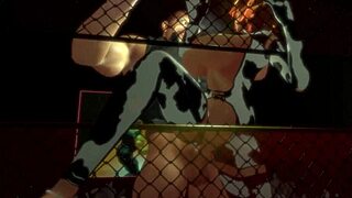 Anime Cow Girl Pounded Hard Against The Cage