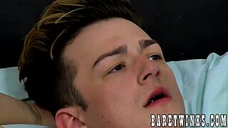 Skinny twink rides a cock