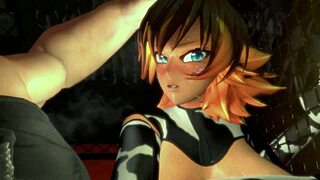 Anime Cow Girl Pounded Hard Against The Cage