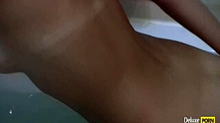 Sexy Teen Grace Masturbates with Pink Dildo in Bathroom 😘