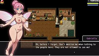 In the lost lagoon harem game, a cute girl with huge tits slips into the bathtub and reveals her wet pussy.