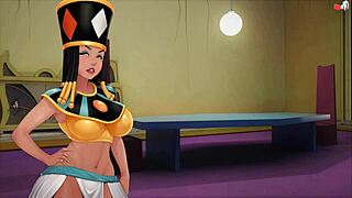 In dragon ball divine adventure part 43, the goddess performs a tit job.