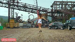 Great Camel Toe And Big Ass In Tight White Suit By Jeny Smith!