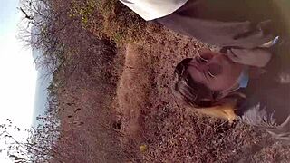 exploring in the tall grass with a beautiful blonde