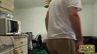 Submissive skinny guy gets dominated and deep throats hardcore in HD