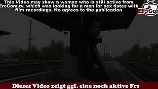 Thin German milf picked up at the train station for outdoor fucking