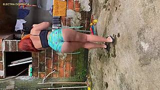 I hired a latina with big ass who sucked my dick 😍