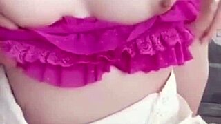 Girlfriend poses seductively on the balcony