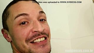 Watch that well-endowed guy shower and get sucked by the pink guy?