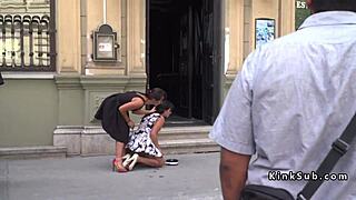 I felt so exposed as Hungarian slave naked in public for the first time. It was wild!