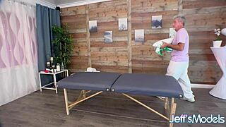 Big blonde chick curvy mary surrenders her pussy to the masseur