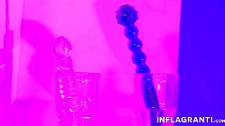 German lesbians getting wild in a public bar