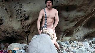 cave woman begged for sex and got every hole stuffed hard
