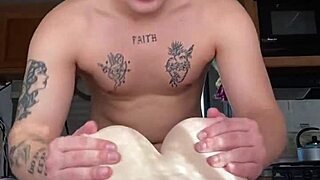 hot guy's girl wasn't home, so he fucks his life-size toy