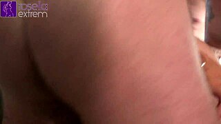 Two submissive mares take bareback gangbang with anal creampie