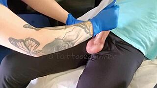 nurse came for home visit, watchin’ me, a curvy teen, touch myself… oops!