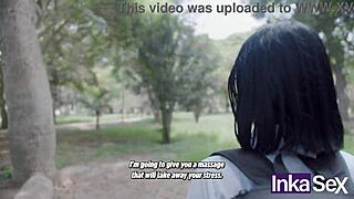 shy 18-year-old college girl skips classes and gets caught by stranger with huge dick