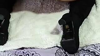 Those Boots Mala Dvojka with Small Tits and Shaved Pussy