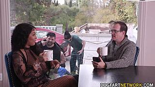 Damn, Paris the Muse blows 10 huge cocks at once!