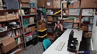 Skinny Shoplifting Teen 18+ Trades Her Pussy For Freedom