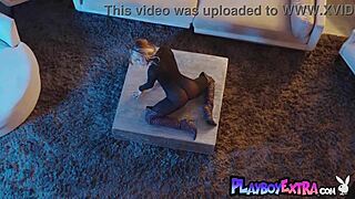 petite inked blondie anna claire clouds poses naked in sexy boots