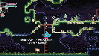 In this Flip Witch pixel hentai game ep 2, the big monster girl uses a huge sextoy