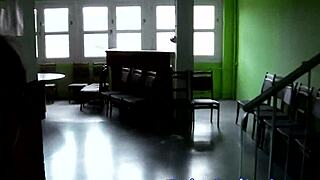 Muscular dyke pussylicked after wrestling