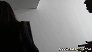 Lara in latex gets her urge for a black cock satisfied